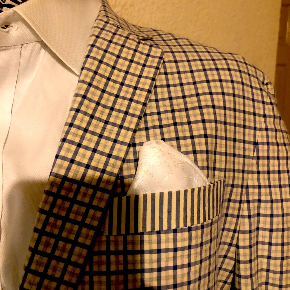 Robert Graham sport coat; 42L; nice, clean, elegant.